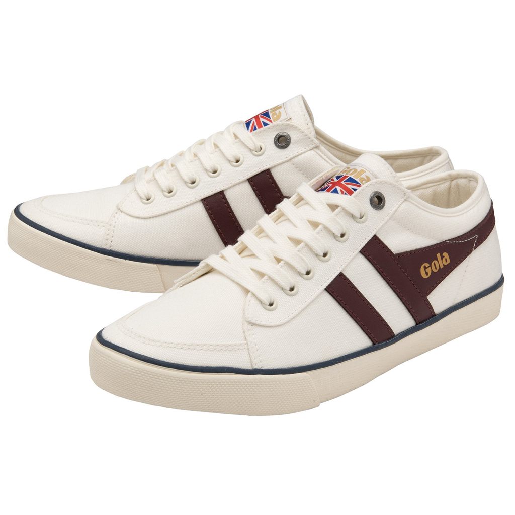 Gola Vegan Classics Comet Plimsoll Sneakers Białe Bordowe Granatowe Polska | 9524IOZKF