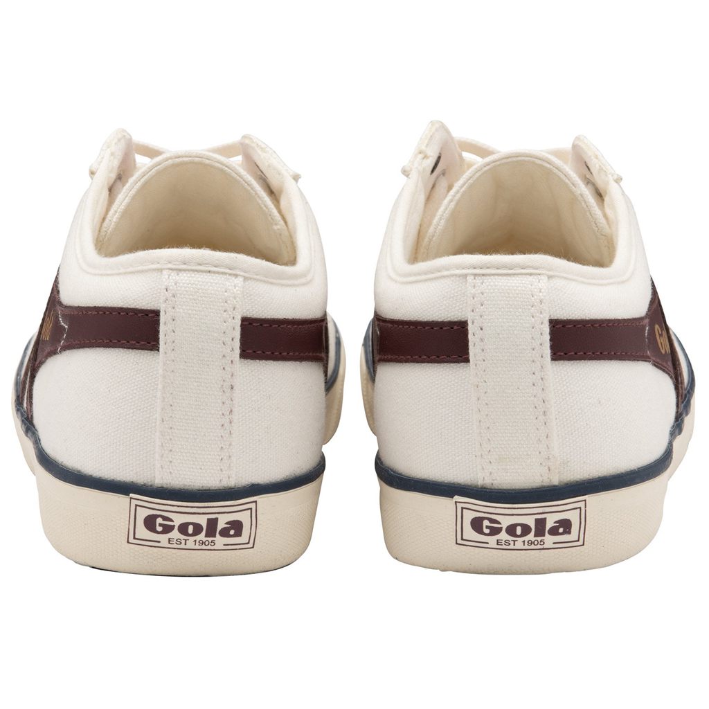 Gola Vegan Classics Comet Plimsoll Sneakers Białe Bordowe Granatowe Polska | 9524IOZKF