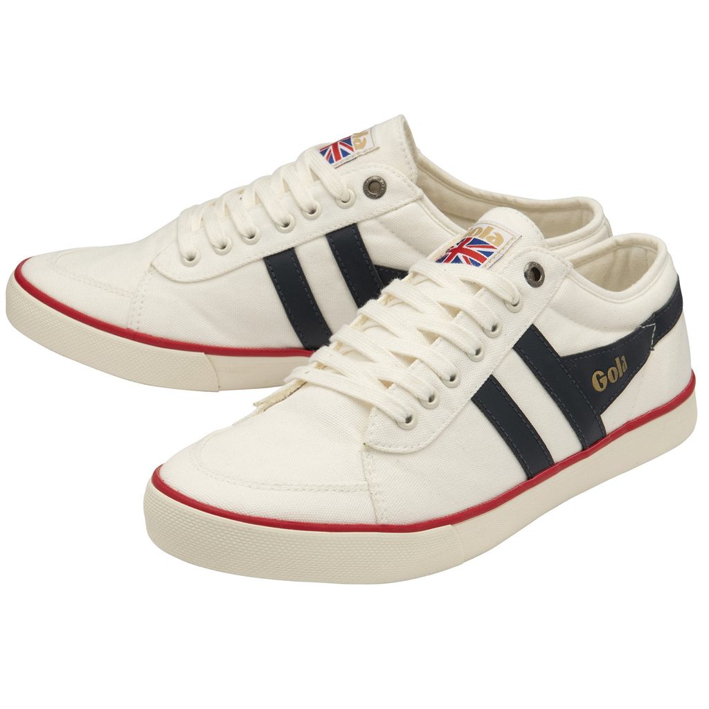 Gola Vegan Classics Comet Plimsoll Sneakers Białe Granatowe Czerwone Polska | 3901BDVLK