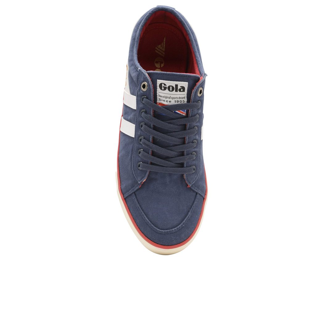 Gola Vegan Classics Comet Plimsoll Sneakers Granatowe Białe Polska | 0453KCZVA