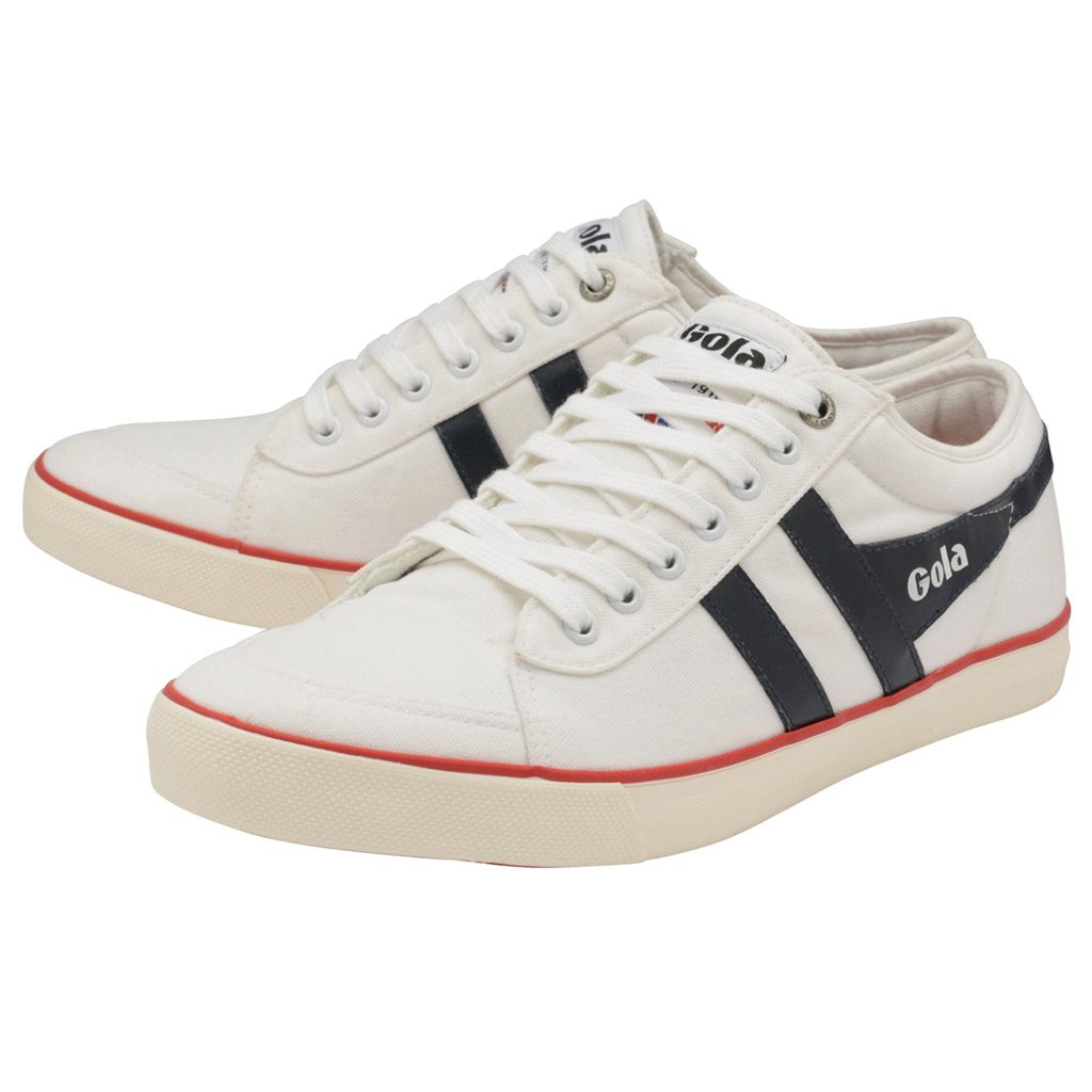 Gola Vegan Classics Comet Plimsoll Sneakers Białe Granatowe Czerwone Polska | 1795RWHOL