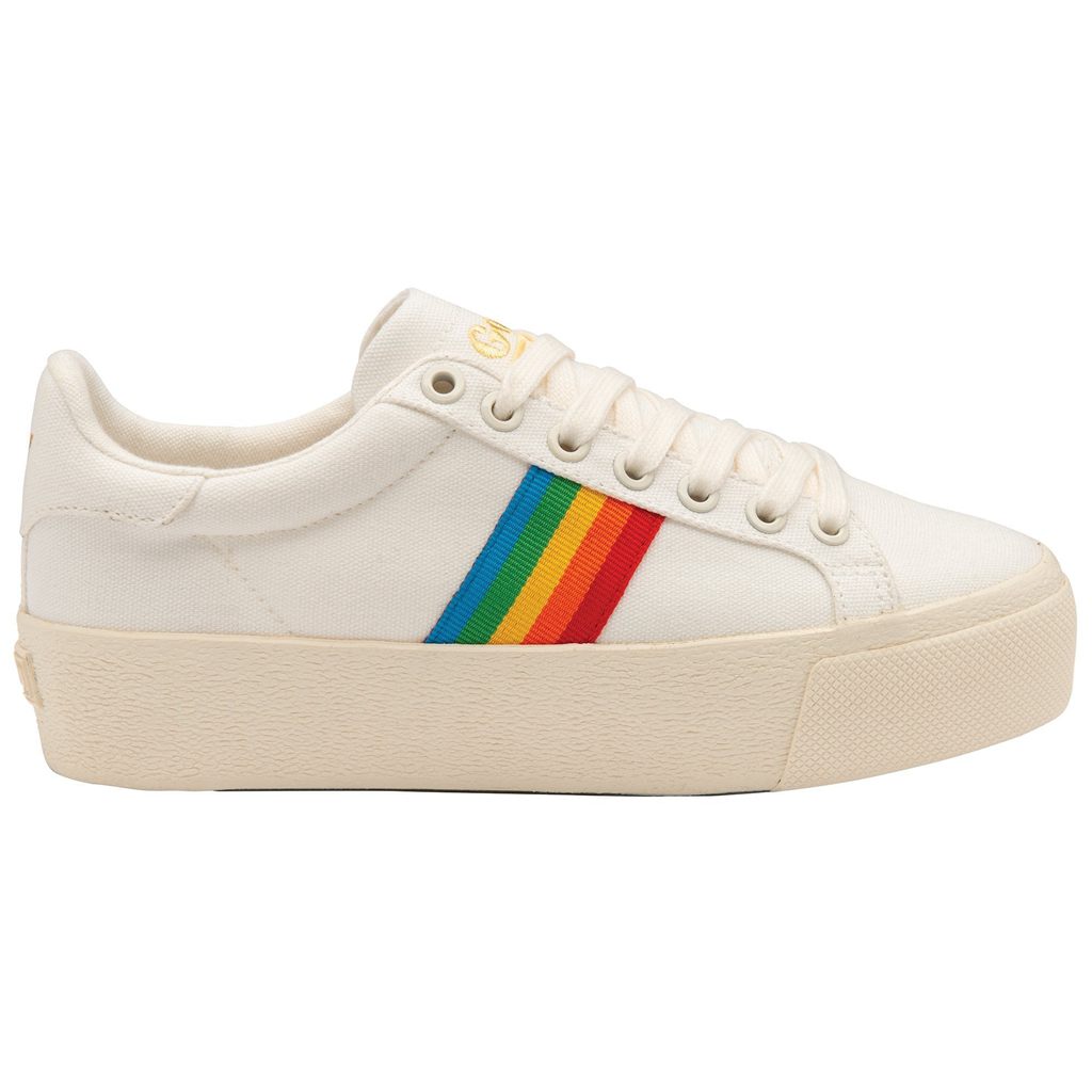 Gola Vegan Classics Orchid Platform Rainbow Shoes Białe Polska | 0182LFTXZ