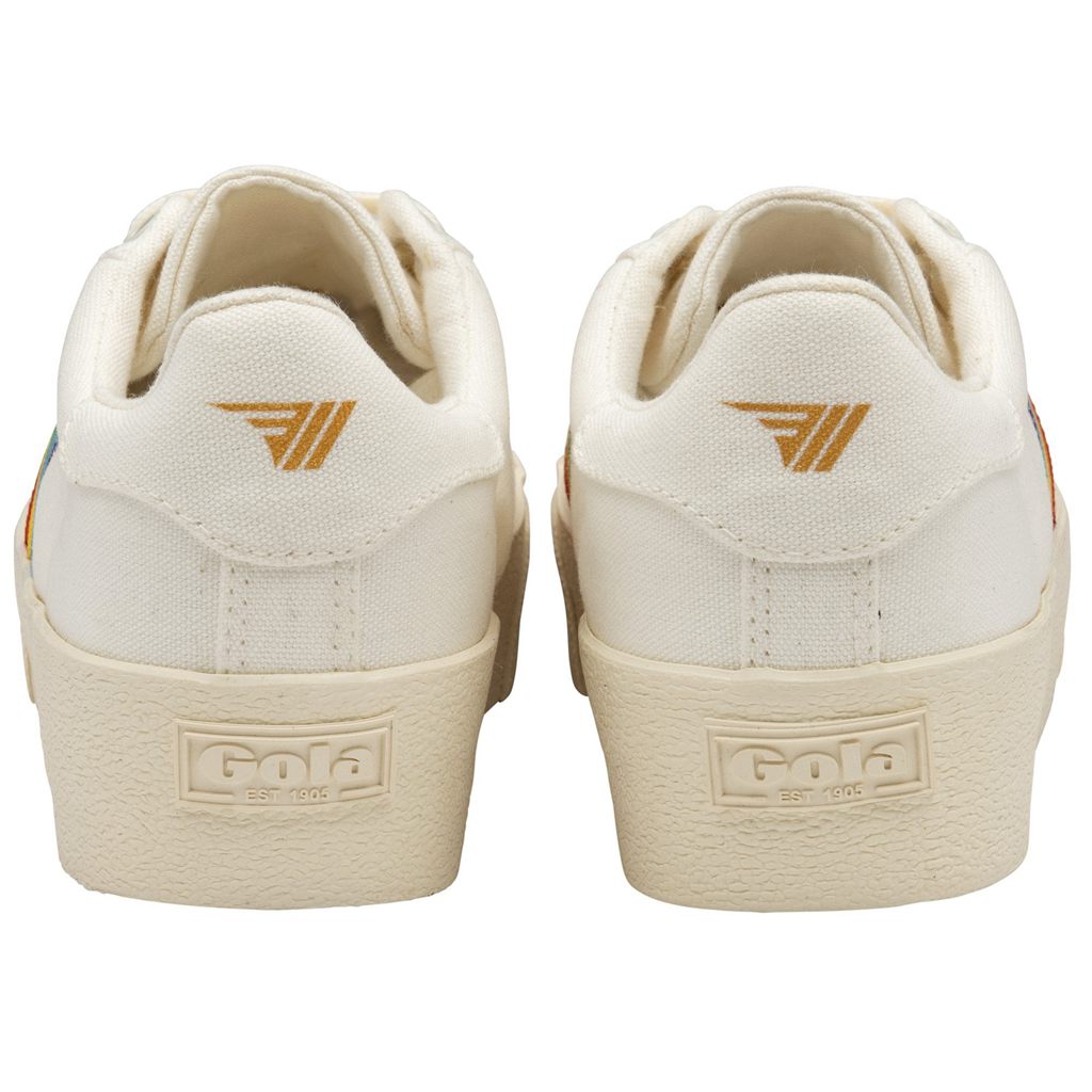 Gola Vegan Classics Orchid Platform Rainbow Shoes Białe Polska | 0182LFTXZ