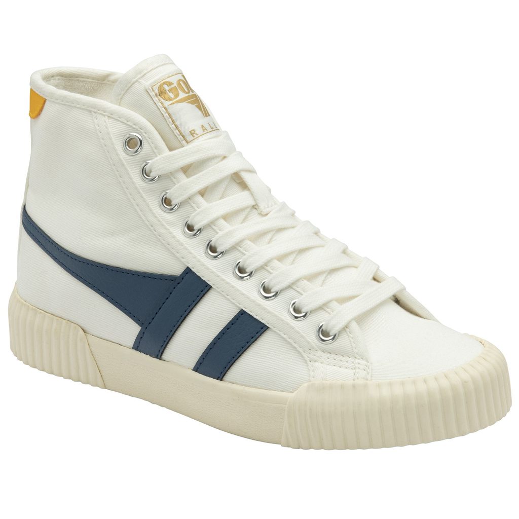 Gola Vegan Classics Rally High Plimsoll Sneakers Białe Polska | 1598FRTXE