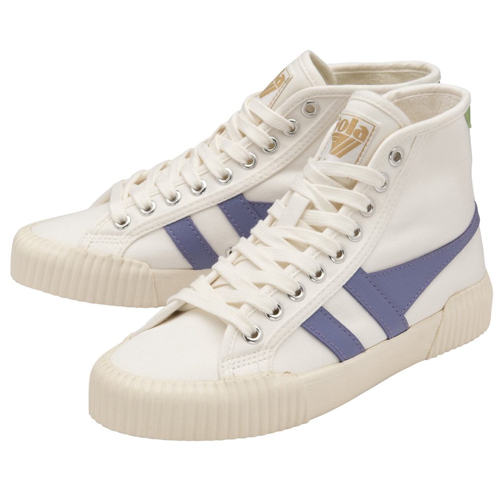 Gola Vegan Classics Rally High Plimsoll Sneakers Białe Lawenda Zielone Polska | 2753FDXNL