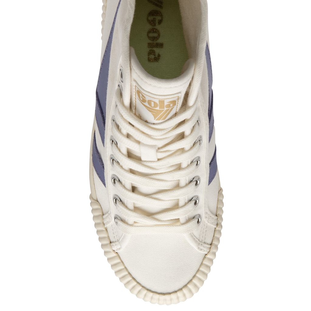 Gola Vegan Classics Rally High Plimsoll Sneakers Białe Lawenda Zielone Polska | 2753FDXNL
