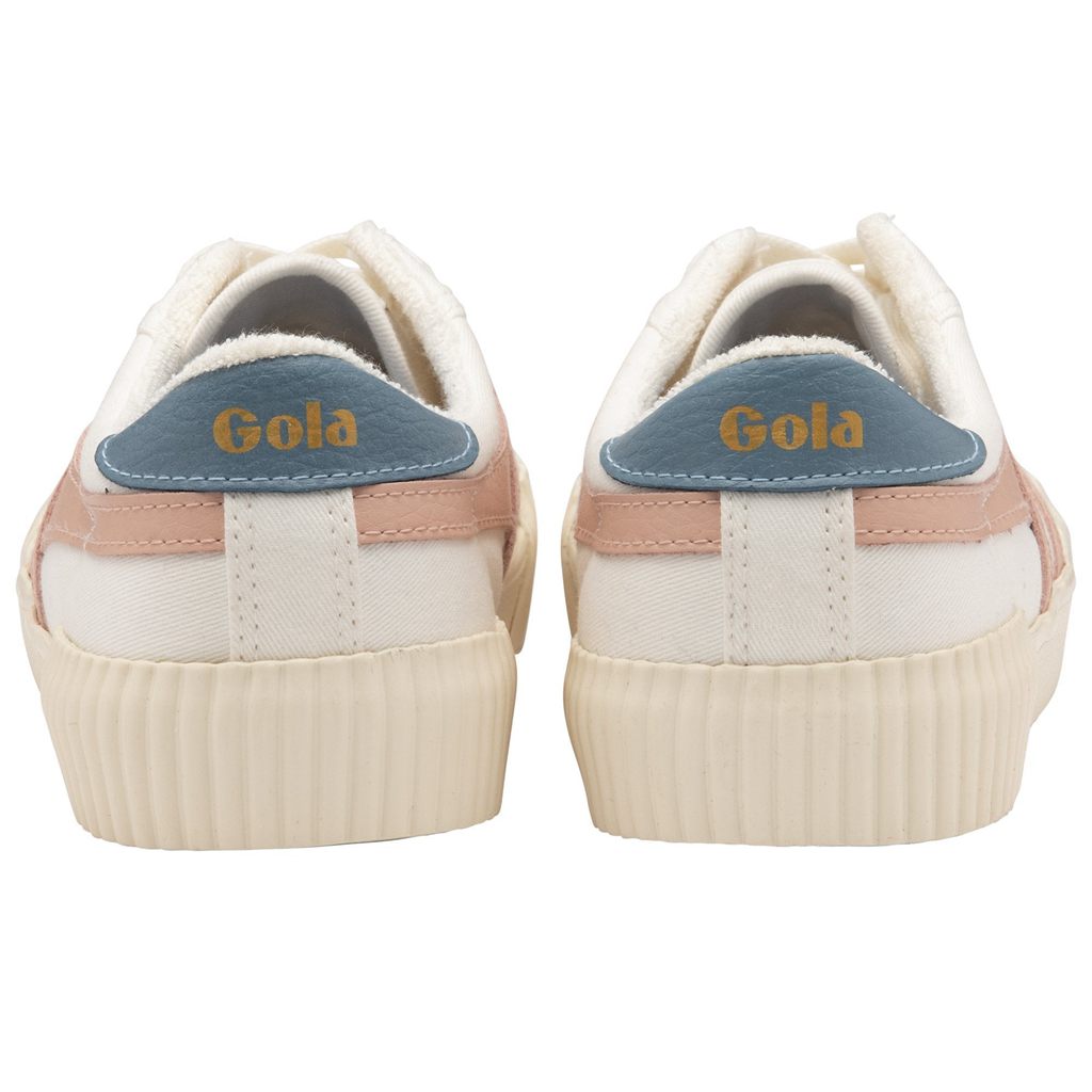Gola Vegan Classics Rally Plimsoll Sneakers Białe Różowe Polska | 1569TLNYX