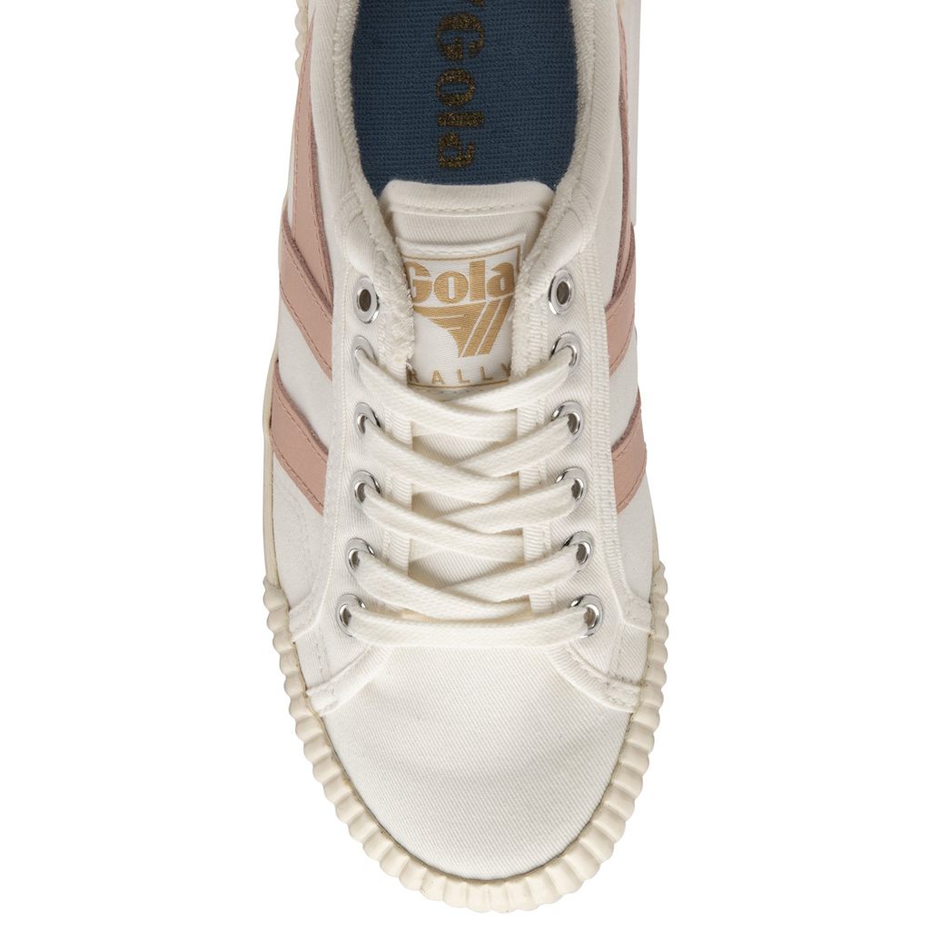 Gola Vegan Classics Rally Plimsoll Sneakers Białe Różowe Polska | 1569TLNYX