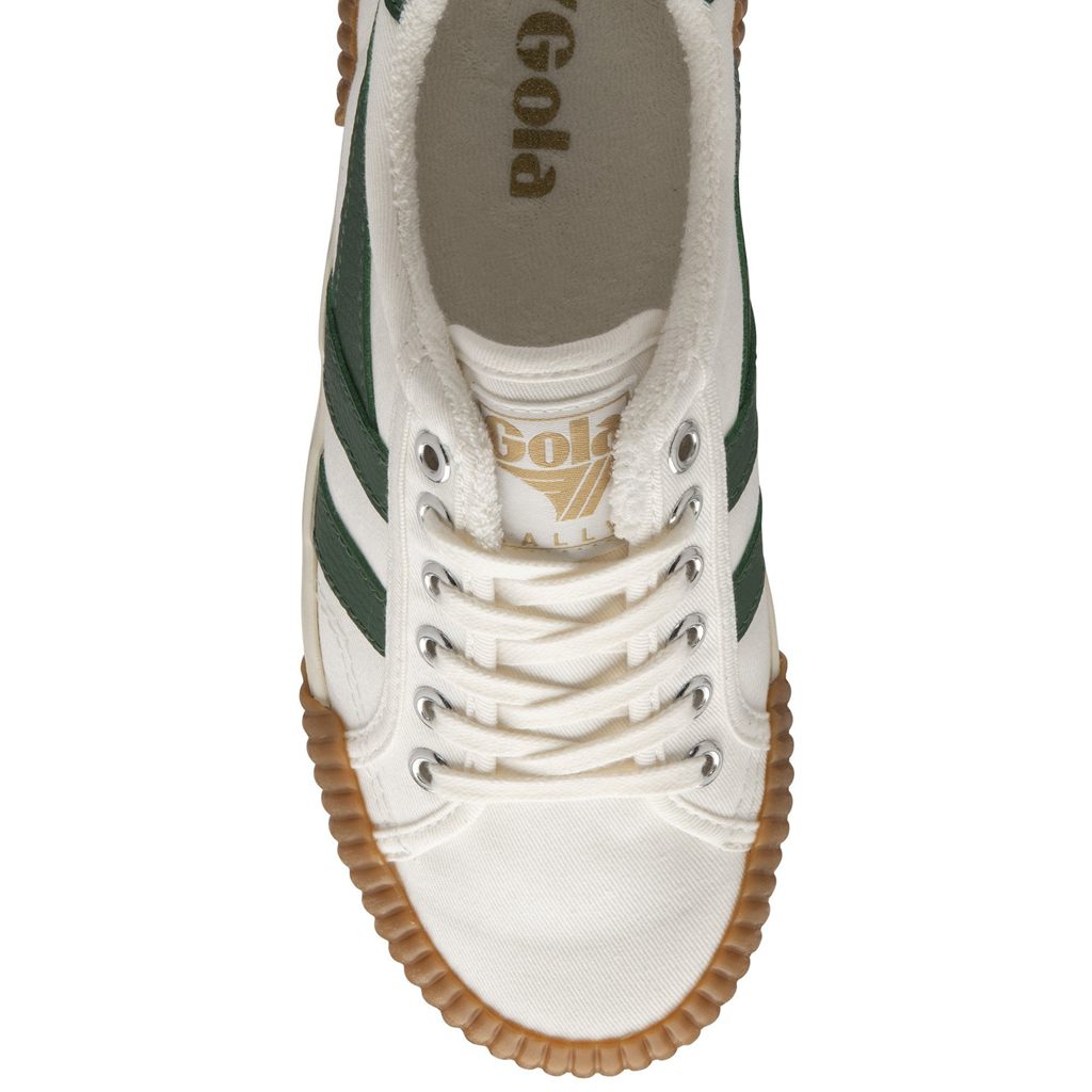 Gola Vegan Classics Rally Plimsoll Sneakers Białe Zielone Polska | 6048EFNSQ