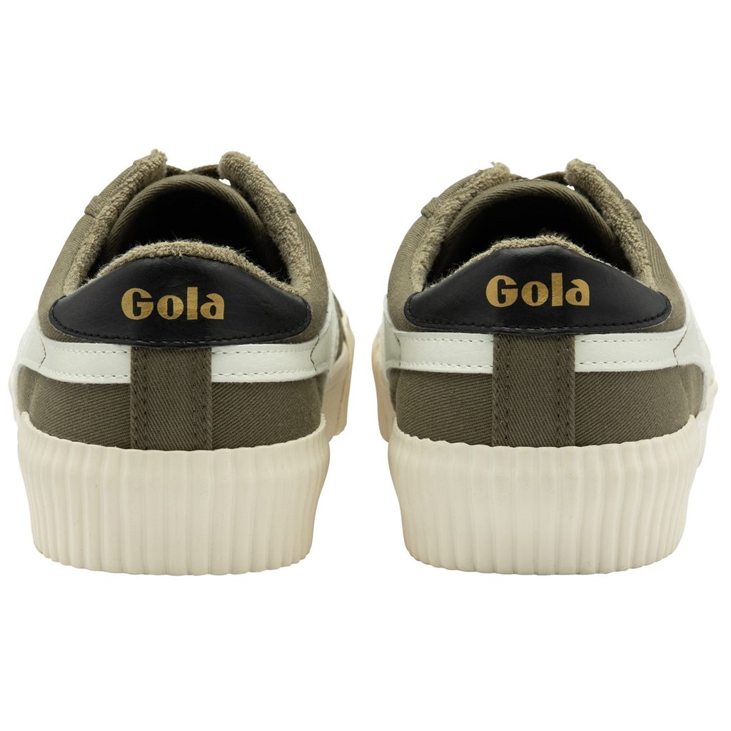 Gola Vegan Classics Rally Plimsoll Sneakers Khaki Białe Czarne Polska | 7410BXTWV
