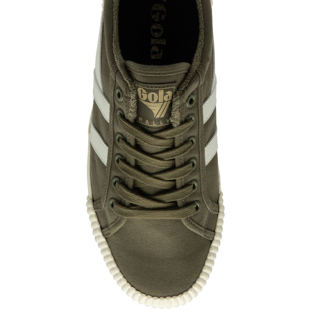 Gola Vegan Classics Rally Plimsoll Sneakers Khaki Białe Czarne Polska | 7410BXTWV