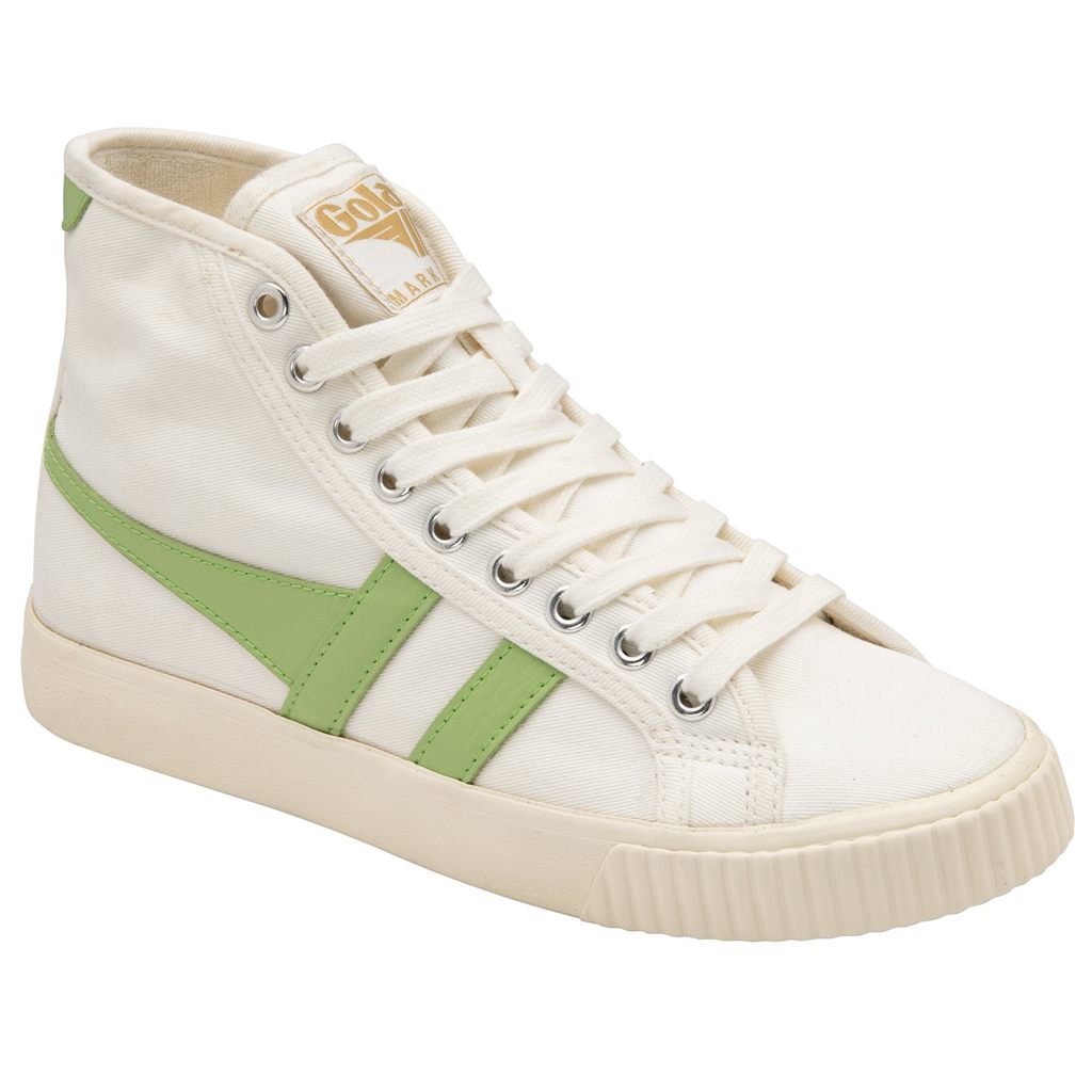 Gola Vegan Classics Tennis Mark Cox High Sneakers Białe Zielone Polska | 6237LBJXO