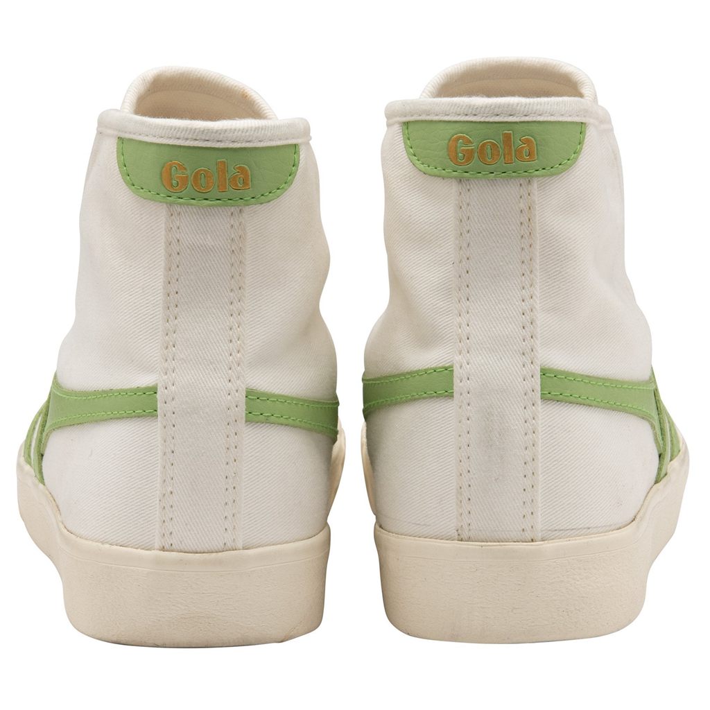 Gola Vegan Classics Tennis Mark Cox High Sneakers Białe Zielone Polska | 6237LBJXO