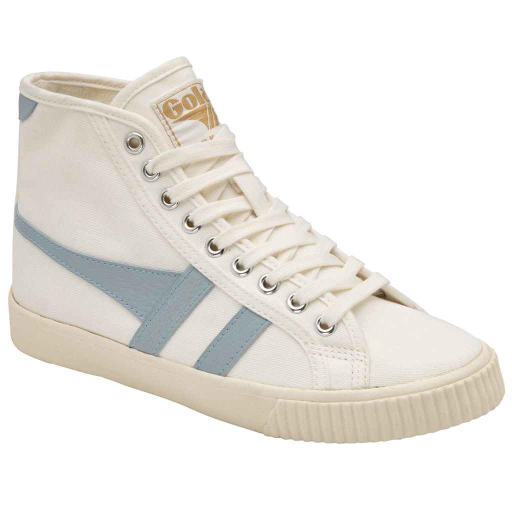 Gola Vegan Classics Tennis Mark Cox High Sneakers Białe Niebieskie Polska | 1740INXFB