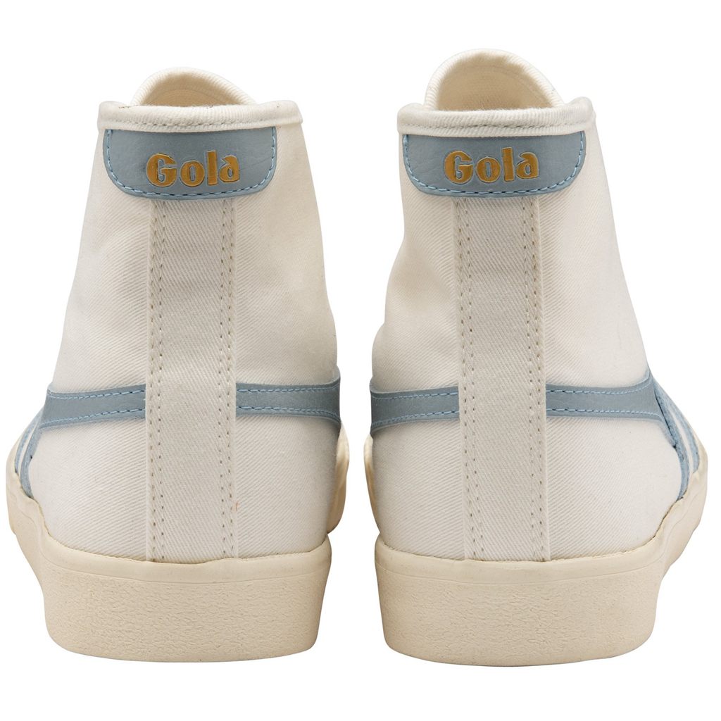 Gola Vegan Classics Tennis Mark Cox High Sneakers Białe Niebieskie Polska | 1740INXFB