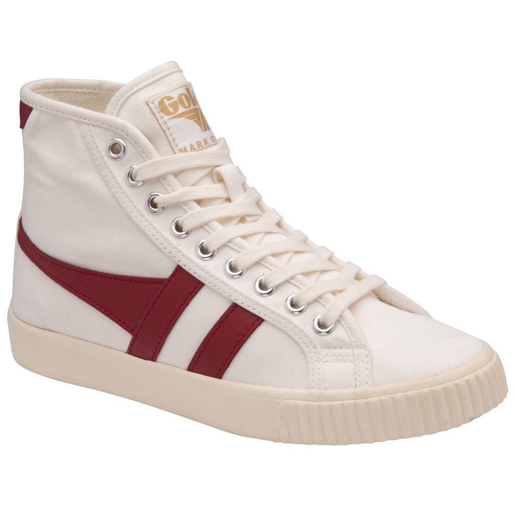 Gola Vegan Classics Tennis Mark Cox High Sneakers Białe Jasny Czerwone Polska | 0594BLRTX