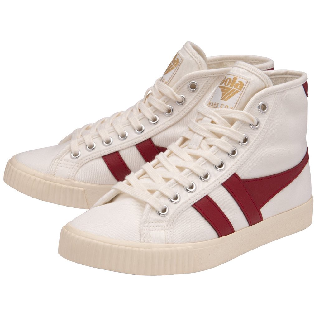 Gola Vegan Classics Tennis Mark Cox High Sneakers Białe Jasny Czerwone Polska | 0594BLRTX