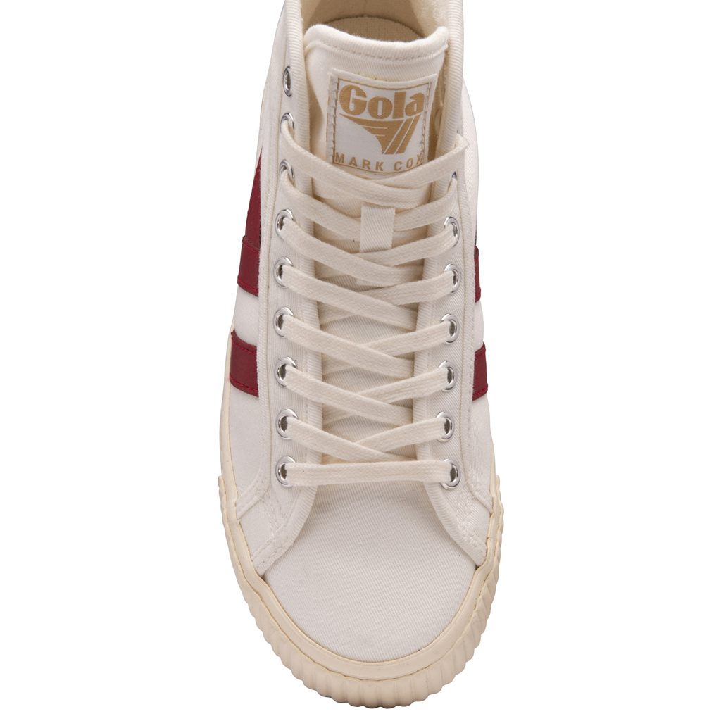 Gola Vegan Classics Tennis Mark Cox High Sneakers Białe Jasny Czerwone Polska | 0594BLRTX