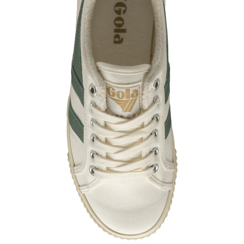 Gola Vegan Classics Tennis Mark Cox Sneakers Białe Zielone Polska | 5839DIABS