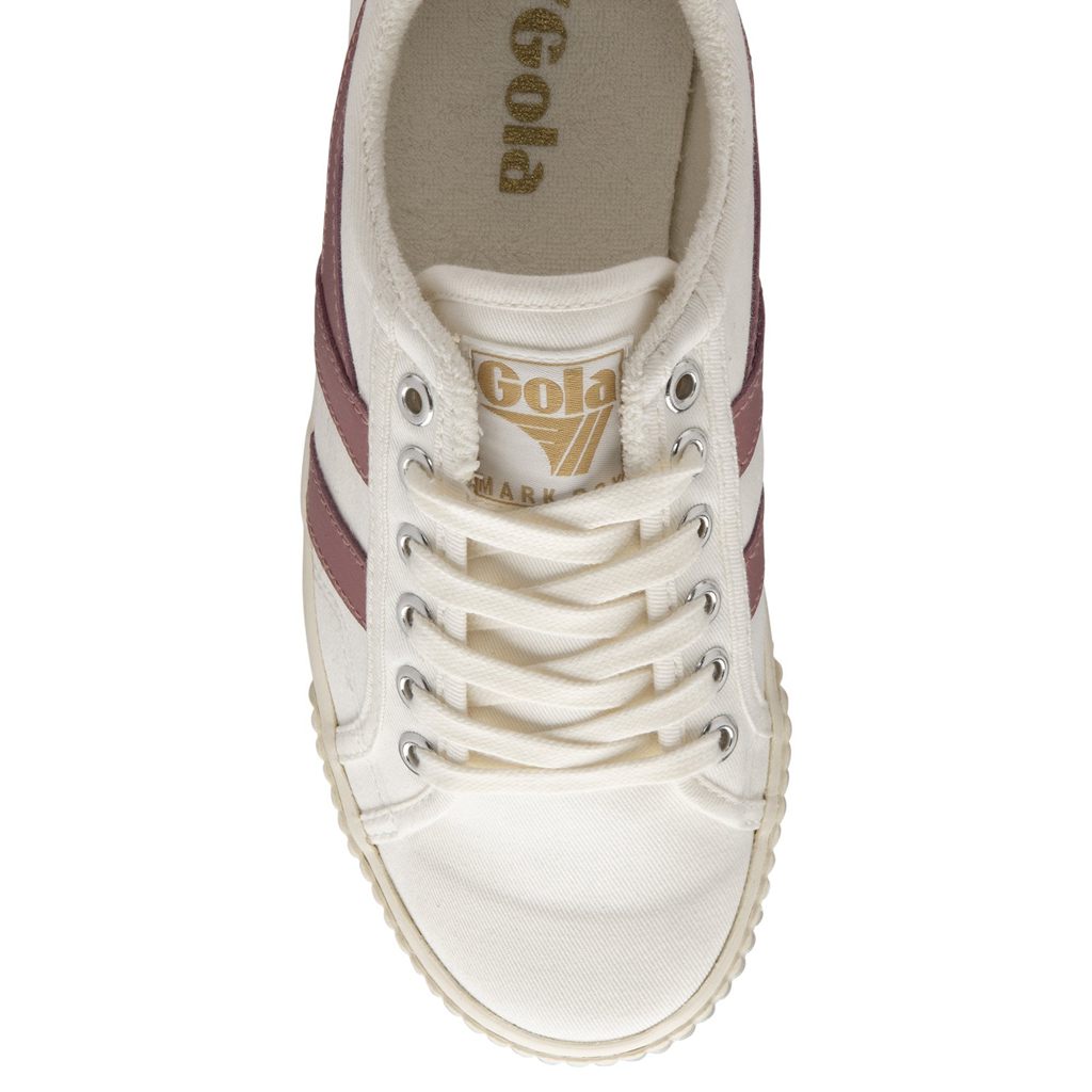 Gola Vegan Classics Tennis Mark Cox Sneakers Białe Różowe Polska | 7310FNZSU