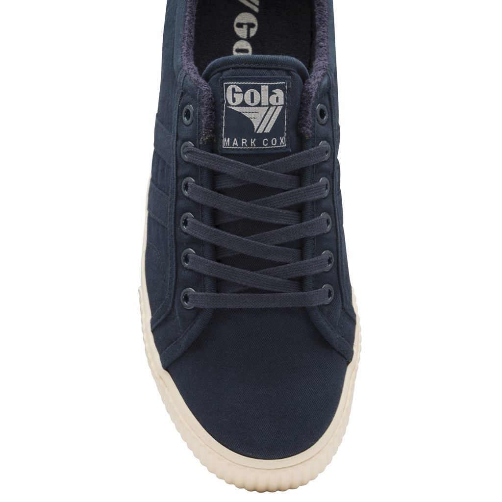 Gola Vegan Classics Tennis Mark Cox Wash Sneakers Granatowe Granatowe Polska | 8614MXVDE